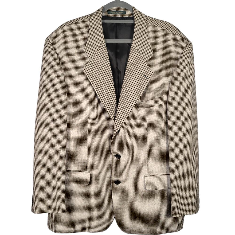 Vintage FIORI Silk Wool Houndstooth Sport Coat Blazer Men's 46R Canada